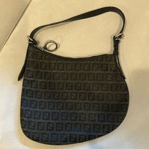 Black satin Fendi bag
